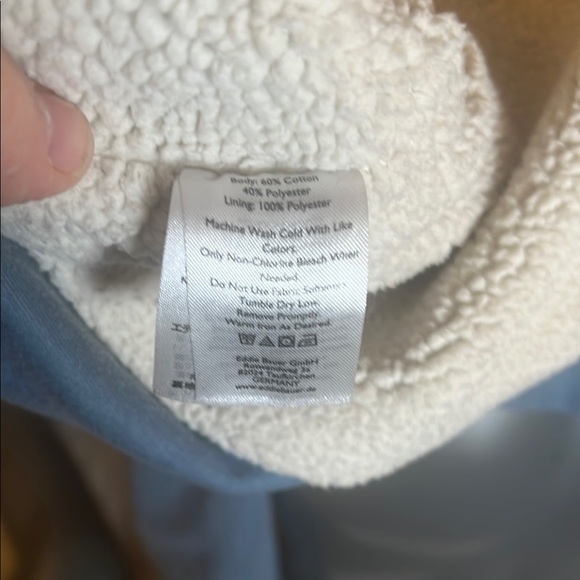 Eddie Bauer Men’s Blue Full Zip Up Jacket with Hoodie Size Small - Picture 6 of 12